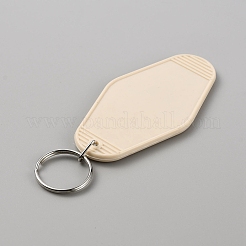 Porte-clés motel vierge en plastique&nbsp;KEYC-WH0034-29I