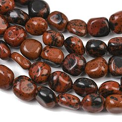 Chapelets de perles en obsidienne d'acajou naturel&nbsp;GG-CBA787B-A19