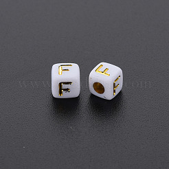 Undurchsichtige weiße Acrylperlen&nbsp;MACR-Q242-010F