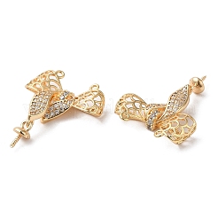 Pendentifs avec zircon cubiques à micro-pavés en laiton&nbsp;KK-C028-20G