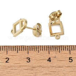 Placcatura ionica (ip) 304 acciaio inossidabile orecchini a perno&nbsp;STAS-I206-07G