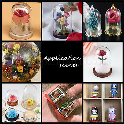 8 ensemble de 2 couvercles de dôme en verre irisé de style&nbsp;DJEW-PH0001-25