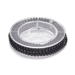 Chaînes de strass en laiton jet strass&nbsp;CHC-FS0001-03A