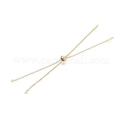 Fabrication de bracelets coulissants en laiton réglables&nbsp;X-KK-T059-01G-NF