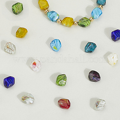 120 Stück 10 Farben handgefertigte Goldsand-Glasperlenstränge&nbsp;LAMP-PA0001-13