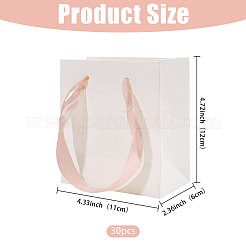 30 Stück Geschenktüte aus Papier mit rosa Schleife&nbsp;ABAG-GL0001-12
