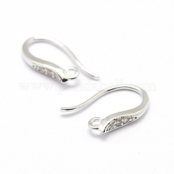 Micro ottone spianare zirconi orecchino ganci&nbsp;ZIRC-P071-30P-NR