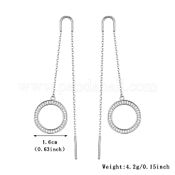 Ensemble collier et boucles d'oreilles géométriques en argent et zircon s925&nbsp;KG6962-3