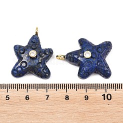 Lapis naturelles teints pendentifs lazuli&nbsp;X-G-H353-01G-05