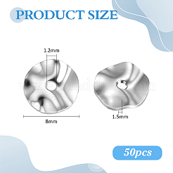 Perline distanziatrici in ottone da 50 pz&nbsp;KK-PH0015-18