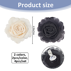 4 Stück Schuhanhänger aus Chiffon und Eisen in 2 Farben.&nbsp;HJEW-FH00250