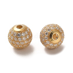 925 Sterling Silber Micro pave Zirkonia Perlen&nbsp;LS-STER-H110-24C-01G