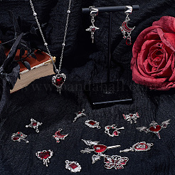 20 pendentifs gothiques en alliage émaillé de 10 styles.&nbsp;FIND-SC0021-76