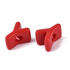 Perles européennes en acrylique opaque&nbsp;OACR-M027-01Y-15