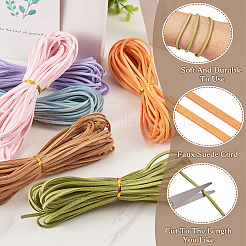60 Yards 6 Farben flache Wildlederschnur&nbsp;LW-TA0001-02