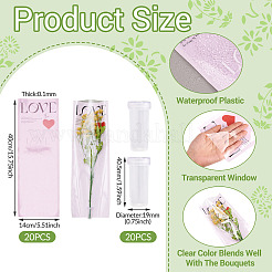20 Stück OPP-Kunststoff-Blumenstrauß-Geschenkpapier&nbsp;DIY-TA0003-68C