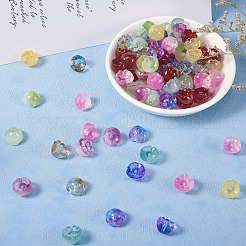 128 Stück 8 Farben transparent gespritzte Glasperlen&nbsp;GLAA-TA0001-26