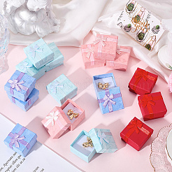 24 Stück 4 Farben Valentinstagsgeschenke Pakete Ringboxen aus Karton&nbsp;CBOX-SP0001-02