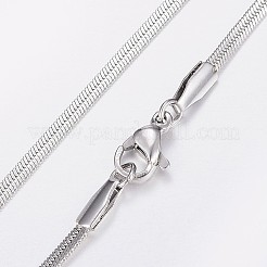 Collane a catena a serpente in acciaio inossidabile 304 anti-ossidazione&nbsp;NJEW-I205-19P
