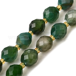 Natürliche grüne Onyx Achat Perlen Stränge&nbsp;G-D305-B04-01