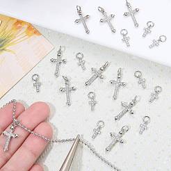 10pcs latón micro pavé colgantes de circonita cúbica&nbsp;ZIRC-SZ0005-70P