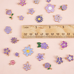 48pcs 24 Arten Legierungs-Emaille-Charms&nbsp;ENAM-DR0001-09
