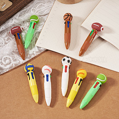 14 penna a sfera sportiva in plastica 4 in 1&nbsp;AJEW-TA0005-83