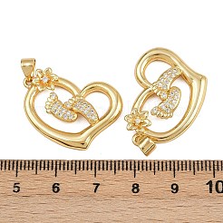 Pendentifs avec zircon cubiques à micro-pavés en laiton&nbsp;ZIRC-I367-12G-09