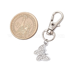Decorazioni con ciondolo in lega di cristallo e strass a forma di farfalla&nbsp;HJEW-JM03205