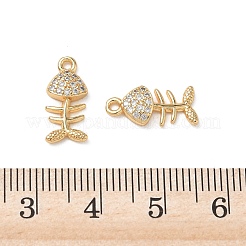 Latón micro pavimenta claro cubic zirconia encantos&nbsp;KK-P355-01D-G