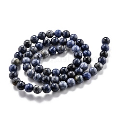 Fili di perle di quarzo dumortierite naturale&nbsp;G-O199-07B