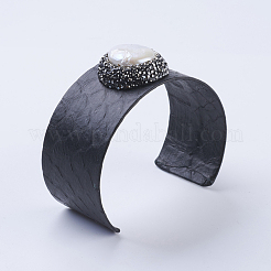 Handgefertigte Schlangenlederarmband Manschette Armbänder&nbsp;BJEW-F073-A19