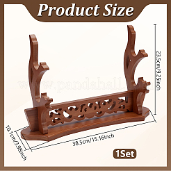 Expositor de espadas de tablero MDF hueco de escritorio de 2 nivel&nbsp;ODIS-WH0108-083C-02