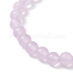 6.5 mm natürliche gefärbte Malaysia-Jade-Stretch-Armbänder mit runden Perlen für Damen&nbsp;BJEW-JB12267-03