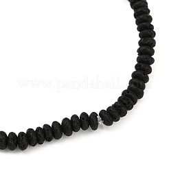 Bracelets extensibles en perles de lave naturelle pour femmes&nbsp;BJEW-JB12053-01