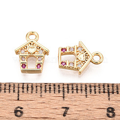 Breloques en laiton avec zircone cubique de micro pave&nbsp;KK-N263-138G