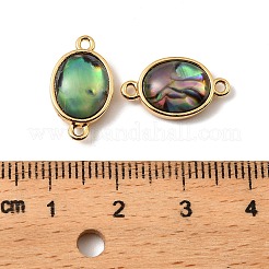 Ovale Verbindungsstück-Anhänger aus natürlicher Paua-Muschel&nbsp;KK-G538-45G