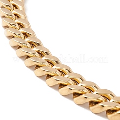 Collana con catene a maglie in acciaio inossidabile 304 placcata ionica (ip) per donna&nbsp;NJEW-E155-08G-01