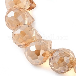 Chapelets de perles en verre électroplaqué&nbsp;EGLA-D030-17I