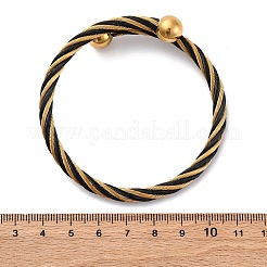 Pulseras de torsión de acero inoxidable 304 para mujer&nbsp;BJEW-P310-19MC
