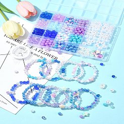 DIY-Sets zur Schmuckherstellung aus runden Kunstperlen aus Acryl und ABS-Kunststoff&nbsp;DIY-FS0007-42