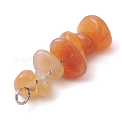 Anhänger mit Perlen aus natürlichem rotem Aventurin&nbsp;PALLOY-JF02791-09