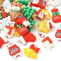 40pcs 10 styles de pendentifs en résine opaque&nbsp;RESI-CJ0003-53