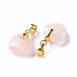 Pendentifs de quartz rose naturel&nbsp;G-C023-07I