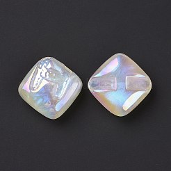 Perline acriliche con placcatura iridescente arcobaleno&nbsp;OACR-A010-06F