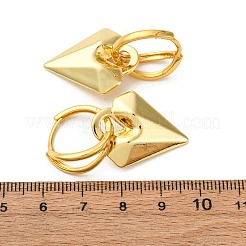 Boucles d'oreilles créoles coeur en laiton&nbsp;EJEW-D322-12G-02