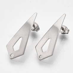 Anlaufgeschützte Ohrstecker aus Edelstahl 201&nbsp;STAS-S079-54B