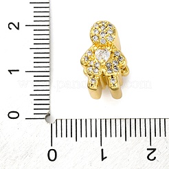 Rack-Plattierung Messing Micro Pave Kubisch Zirkonia European Beads&nbsp;KK-Z081-07
