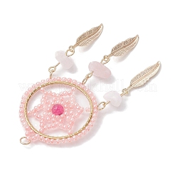 Gros pendentifs en quartz rose naturel&nbsp;PALLOY-MZ00231-01