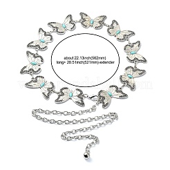 Schmetterlingsgliederkette Taillenketten mit Harz&nbsp;AJEW-CJC0006-02AS